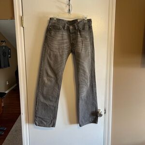 Men's Gray Diesel Regular Straight Viker Jeans size 29 x 30